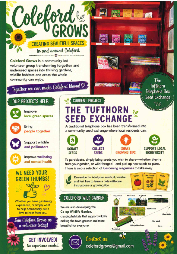 Coleford Grows - contact colefordgrows@gmail.com